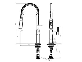 Teknobili Acquerelli Pull Out Sink Mixer Chrome (5 Star)
