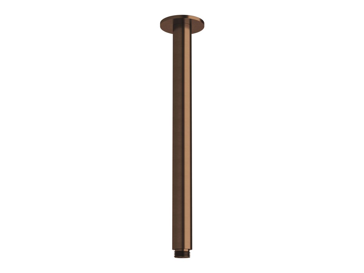 Sussex Pure Vertical Shower Arm 300mm PVD Brushed Bronze