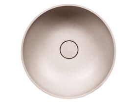 Supporting Image - Omvivo Villa Thin Edge Round Above Counter Basin 380mm Island Sand - Top
