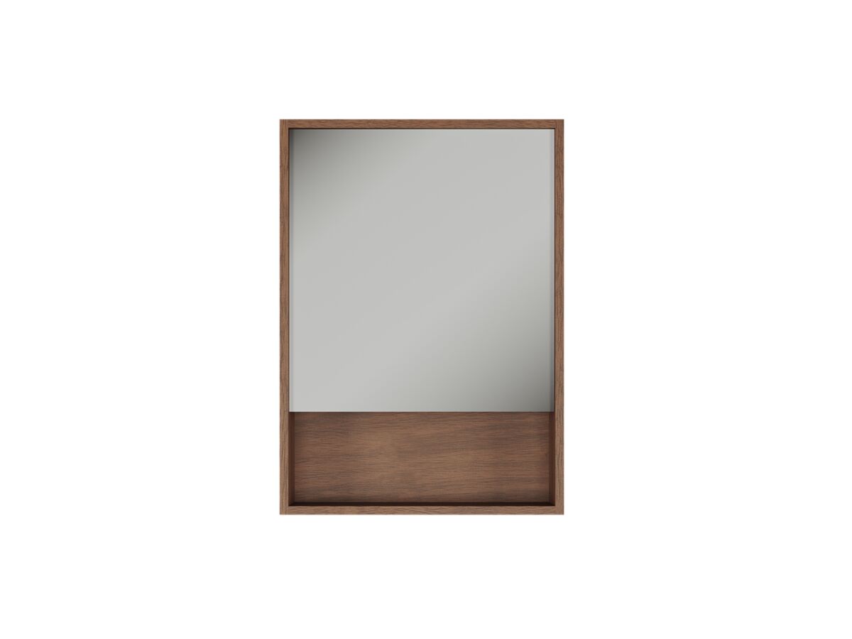 Supporting Image - Kado Aspect 600mm Mirror Cabinet One Door with Shelf - Florentine Walnut