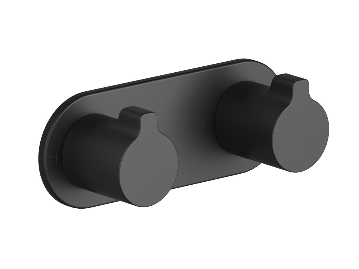 Supporting Image - Faucet Strommen Vara Fin Wall Top Assembly Trimset Matte Black Lead Free