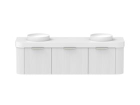 Supporting Image - Kado Neue Fluted Double Curve All Drawer 1800mm Wall Hung Vanity with Double Basin Durasein 90mm Top Ultra White