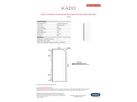 Specification Sheet - Kado Lux Frameless Curved Panel with Wall Channel Clear Glass 900mm Matte Black