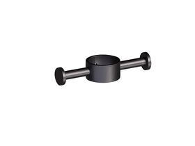 Hydrotherm Pure Vertical Heated Towel Rail Robe Hook PVD Brushed Gunmetal