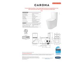 Specification Sheet - Forma II Bidet Cleanflush Close Coupled Back to Wall Bottom Inlet Overheight Toilet Suite (4 Star)