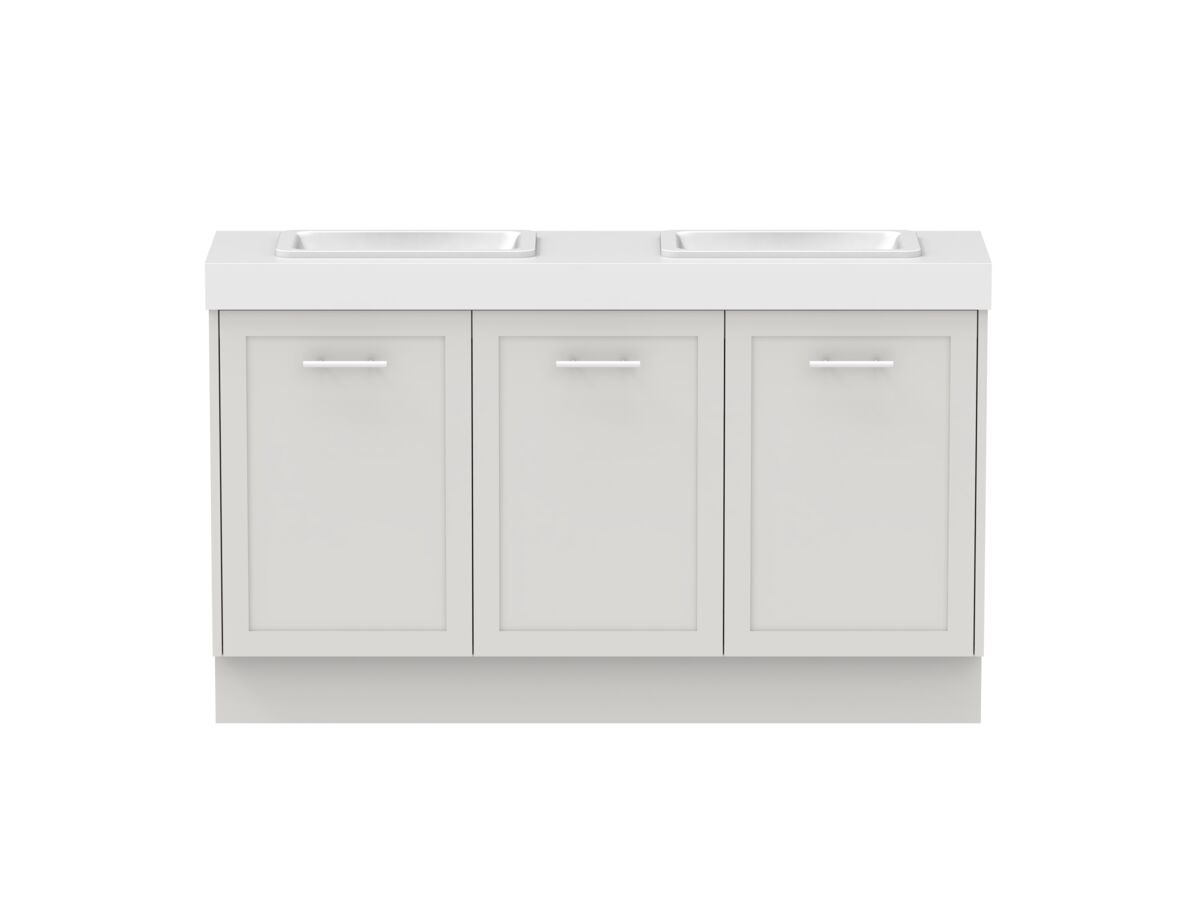 Hero - Kado Lux Ensuite All Door 1500mm Floor Mount Double Basin 90mm Top