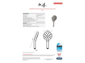 Specification Sheet - Milli Marq Edit Shower Handpiece Only Brushed Gunmetal (3 Star)