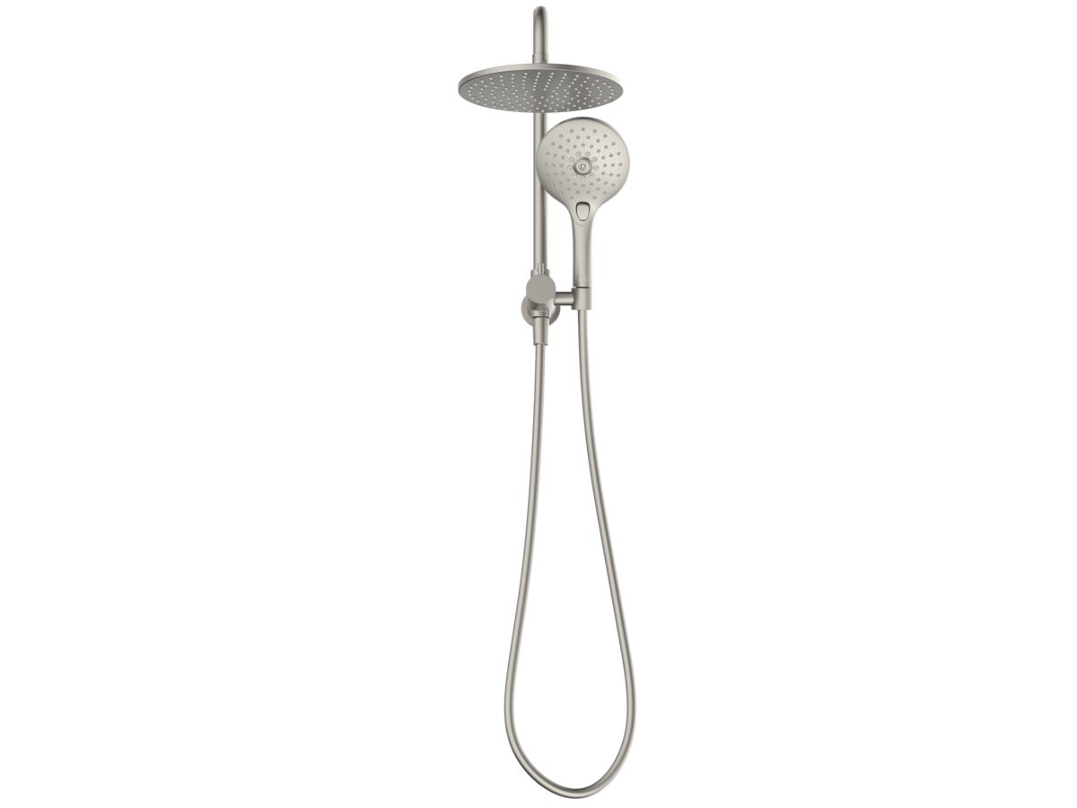 Supporting Image - Posh Domaine Short Twin Shower Brushed Nickel (3 Star)