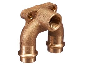>B< Press Looped Wall Plate Female Elbow DN20