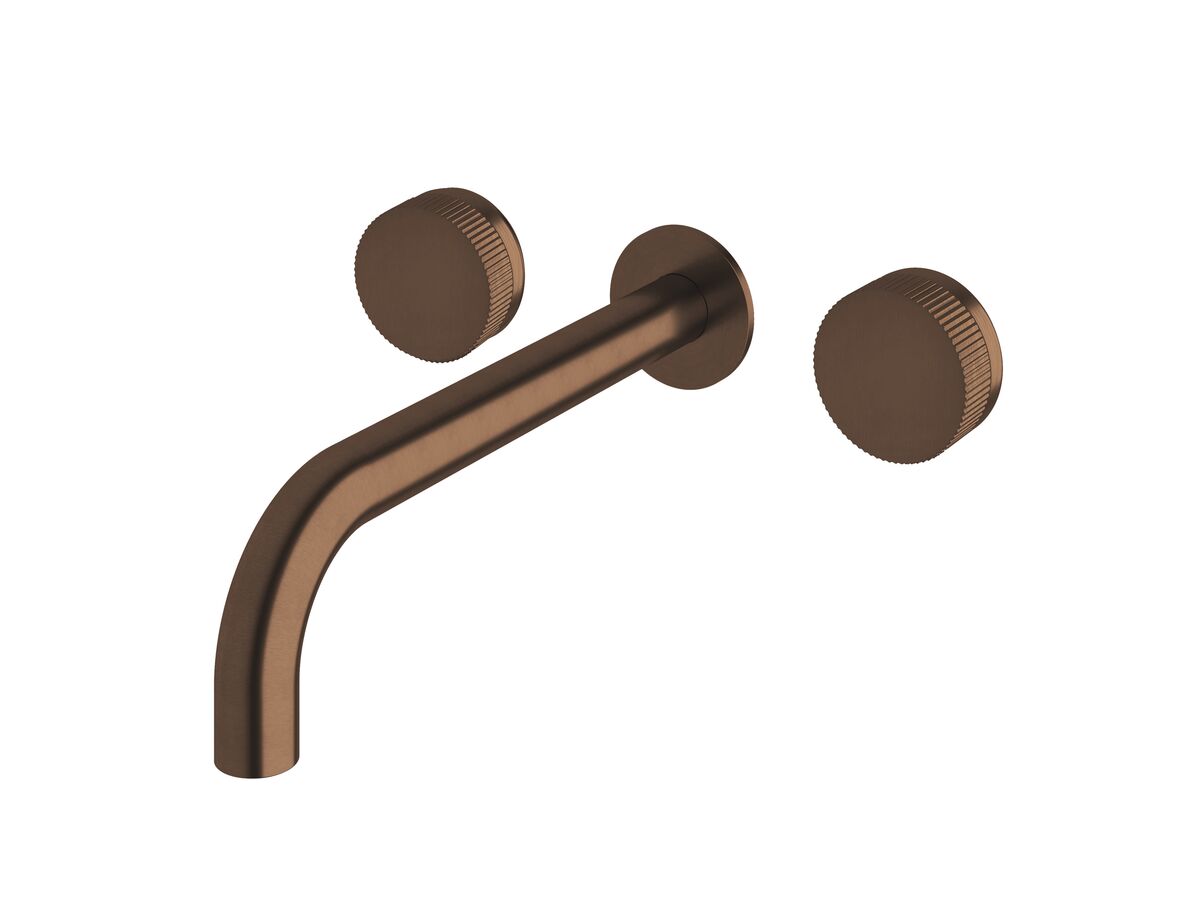Sussex Pure Bath Set 250mm with Linear Textured Handles PVD Brushed Bronze