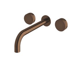 Sussex Pure Bath Set 250mm with Linear Textured Handles PVD Brushed Bronze