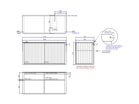 ISSY Cloud I 1200mm x 500mm x 610mm Wall Hung Vanity Unit 2 Touch Latch Doors Semi Inset (No Basin)