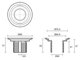 Posh Solus Tile Over Shower Tray Round Floor Waste Only Stainless Steel