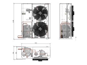 Tecumseh Compac Condensing Unit R404A PAC4553Z 3 Phase