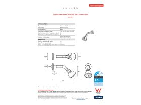 Specification Sheet - Sussex Scala Shower Head and Arm Chrome (3 Star)