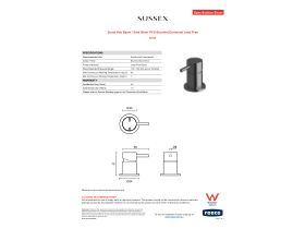 Specification Sheet - Scala Hob Basin / Sink Mixer PVD Brushed Gunmetal Lead Free