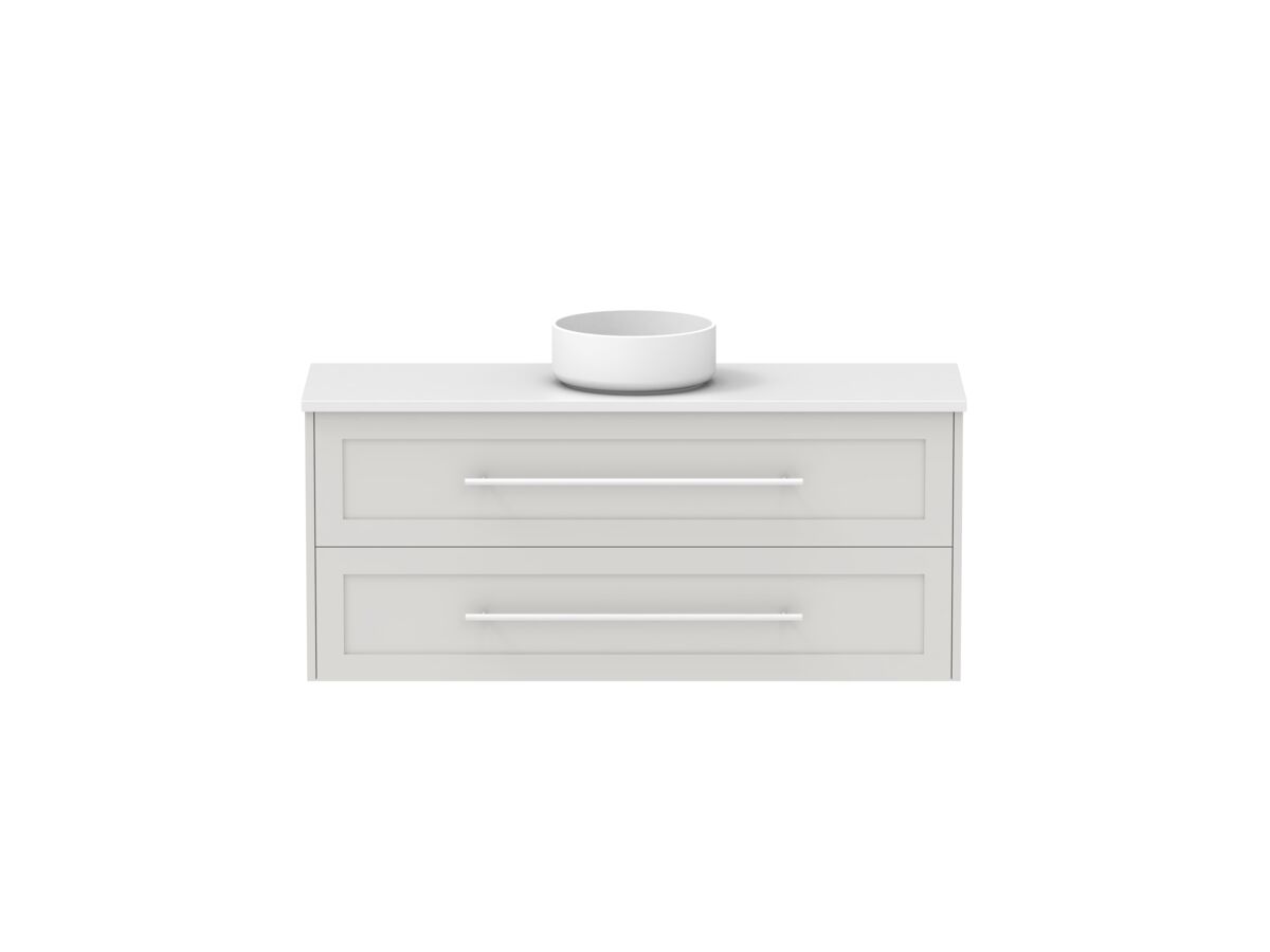 Hero - Kado Lux Ensuite All Drawer Twin 1200mm Wall Hung Centre Basin 20mm Top