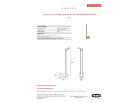 Specification Sheet - Sussex Scala Double Spare Toilet Roll Holder LUX PVD Brushed Pure Gold