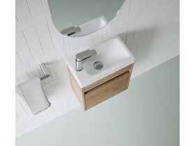 In Situ - Posh Domaine Mini 400 1 Door Wall Hung Colour Console Top Gloss White