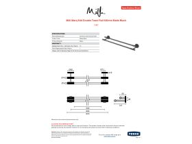 Specification Sheet - Milli Marq Edit Double Towel Rail 600mm Matte Black