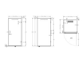 Posh Domaine MK2 1000x1000 Semi Frameless Left Hand Entry Base & Screen Only Shower System