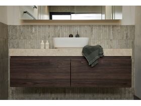 In Situ - Posh Domaine Plus 1500mm Wall Hung Vanity Unit All-Drawer Single Bowl 90mm Cherry Pie Top