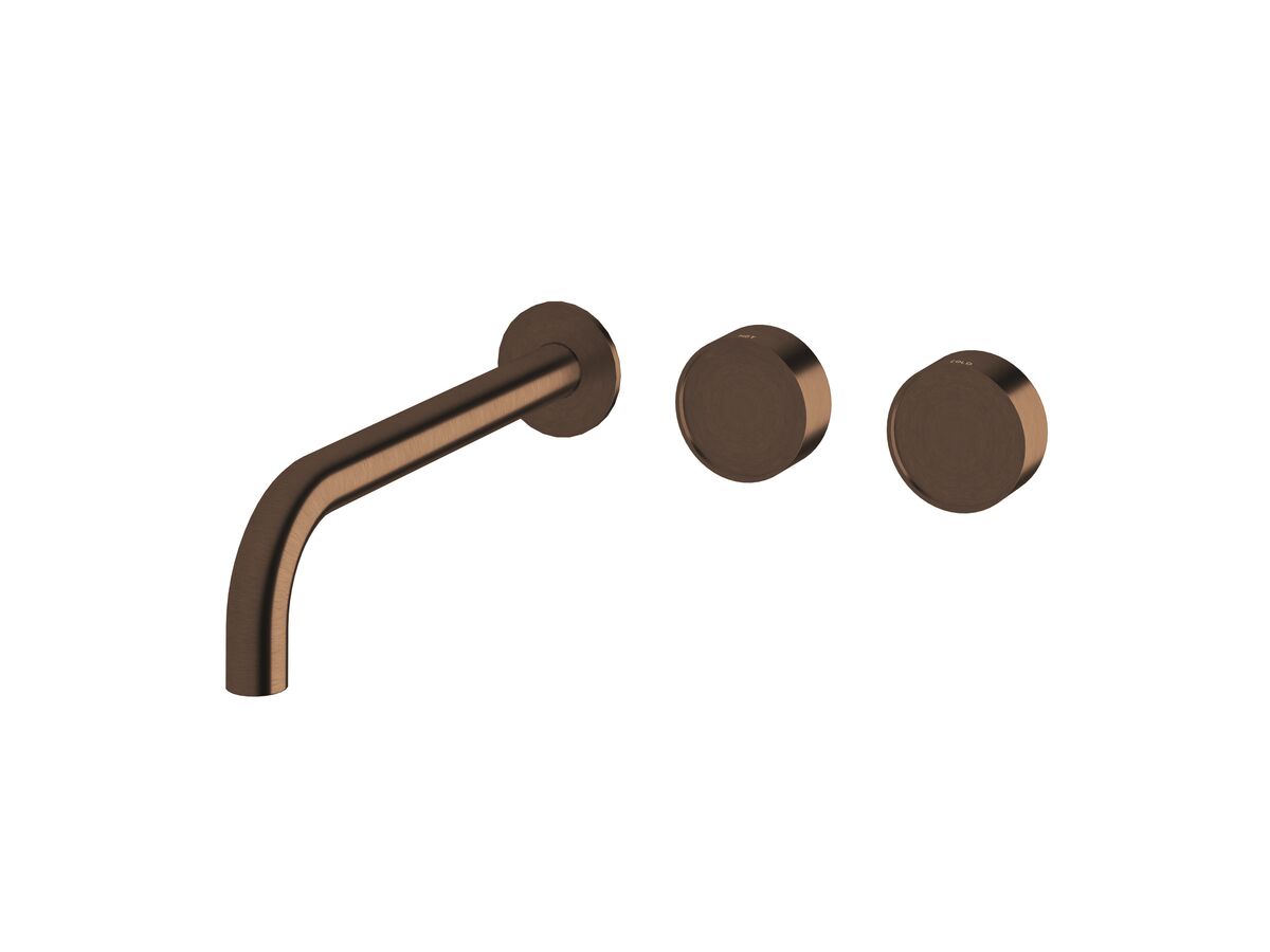 Hero - Sussex Pure Elemental Wall Bath Hostess System 250mm PVD Brushed Bronze