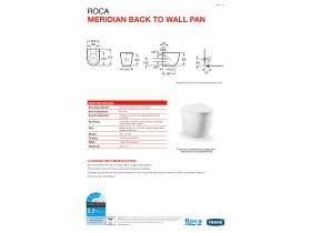 Technical Guide - Meridian Back to Wall Toilet Pan S&P Trap with Soft Close Seat Quick Release MK2 White/ Chrome (4 Star)