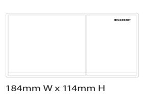 Geberit Omega 60 Dual Flush Button White Glass