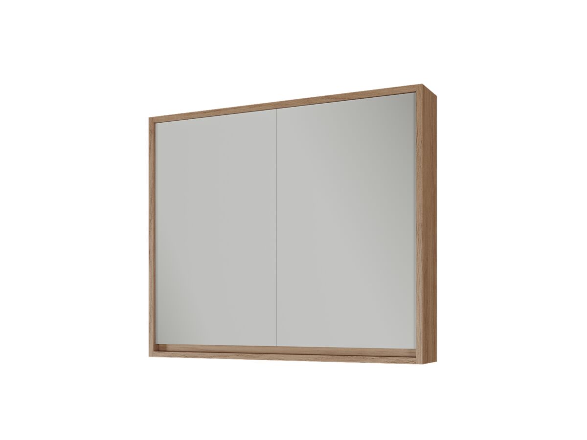 Supporting Image - Kado Aspect 900mm Mirror Cabinet Two Doors - Boston Oak side