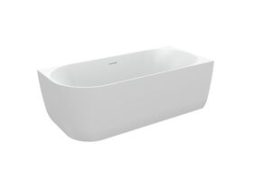 Supporting Image 2 - Posh Solus Back to Corner Freestanding Bath 1700mm Right Corner with Overflow Matte White - Perspective View