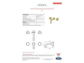 Specification Sheet - Sussex Pure Elemental Bath Set 160mm PVD Brushed Gold