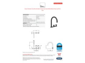 Specification Sheet - Faucet Strommen Vara Disc Hob Basin Hostess Tap System Right Hand Matte Black (6 Star) Lead Free