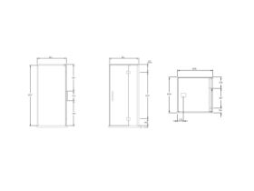 Kado Lux Shower System 1000mm x 1000mm Rear Outlet Chrome