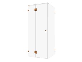 Hero - Kado Lux Frameless Enclosure with Wall Clips 900 x 900mm Brushed Bronze