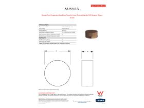 Specification Sheet - Sussex Pure Progressive Hob Mixer Tap with Linear Textured Handle PVD Brushed Bronze