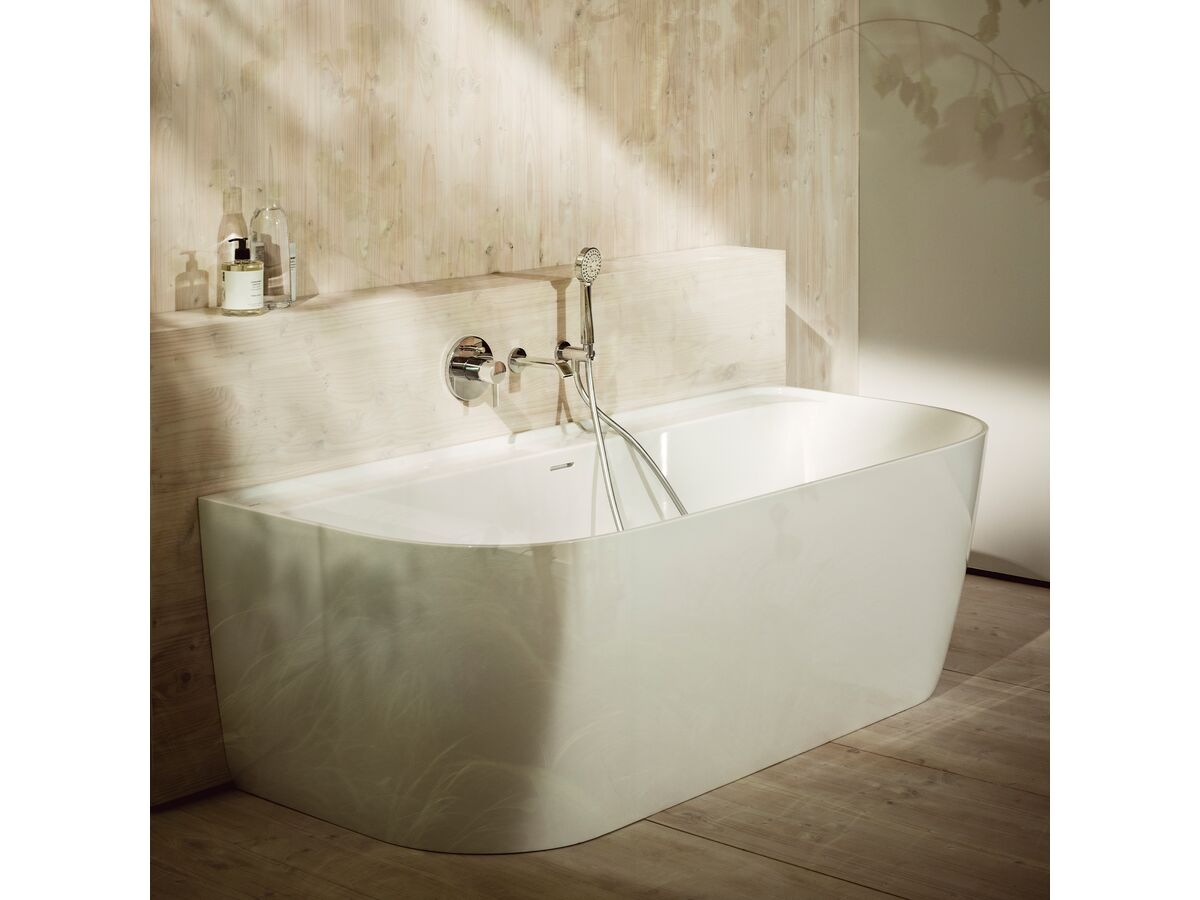 LAUFEN Meda Back to Wall Bath 1800mm Marbond