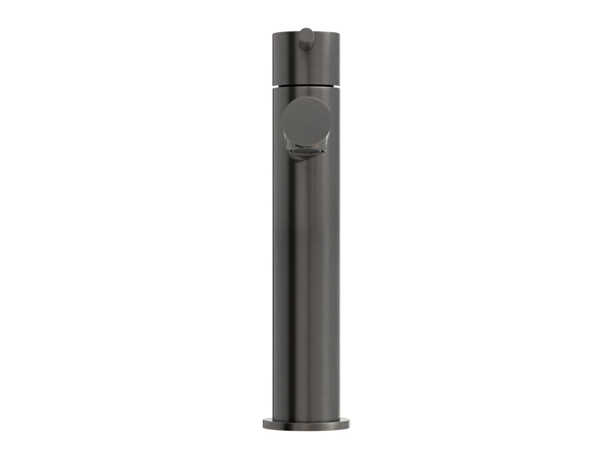 Supporting Image 2 - Mizu Drift Medium Height Basin Mixer Tap Straight Spout Brushed Gunmetal (6 Star) Lead Free