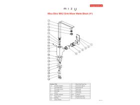 Component Listing - Mizu Bloc MK2 Sink Mixer Tap Matte Black (4 Star)