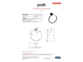 Specification Sheet - Posh Canterbury Towel Ring Matte Black