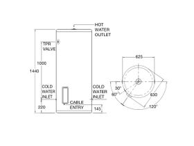 Everhot 250L Stainless Steel Electric Hot Water System