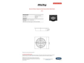 Specification Sheet - Mizu Drift Brass Trapscrew Grate Square 80mm Matte Black