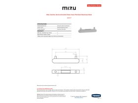 Specification Sheet - Mizu Soothe Vertical Double Robe Hook Polished Stainless Steel