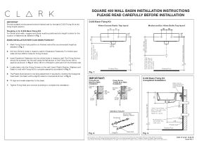 Clark Square Wall Basin with Overflow No Taphole 400mm White from Reece