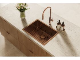 In Situ - Memo Zenna Extended Single Bowl Sink Nanoplated Bronze