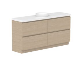 Supporting Image - Posh Domaine All-Drawer Twin 1800mm Floor Mounted Vanity Unit Single Bowl 50mm Top