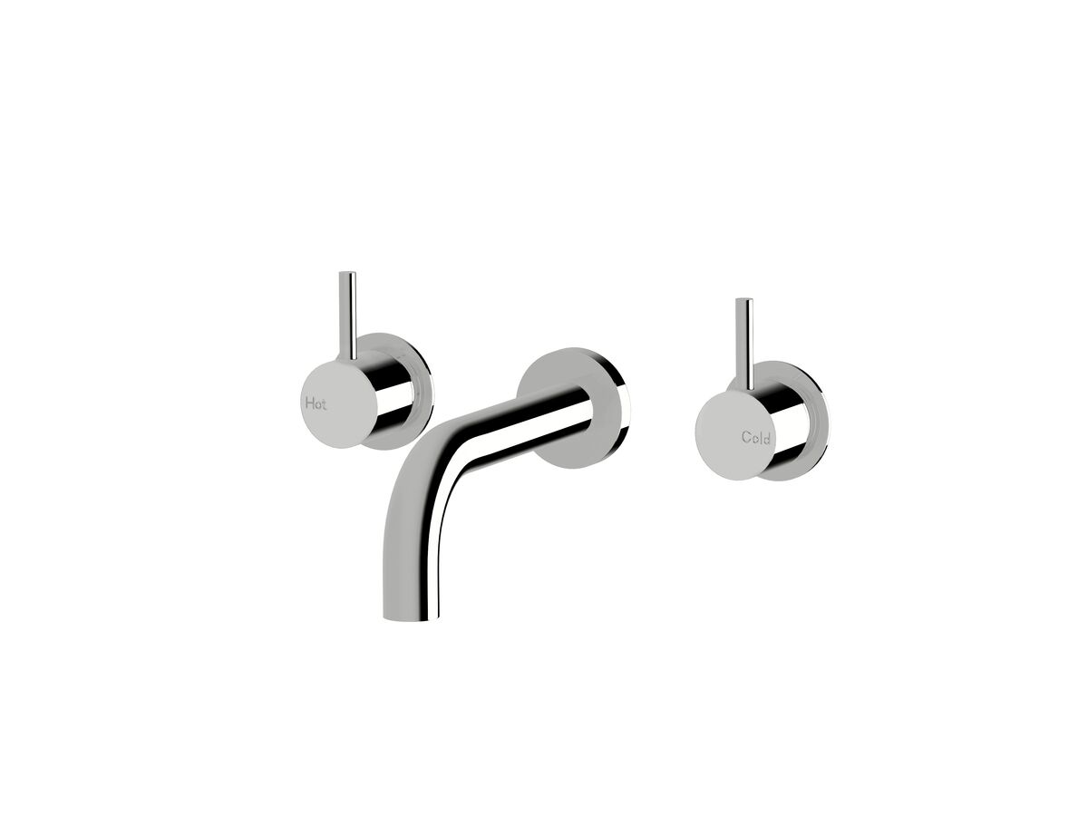 Sussex Scala 25mm Wall Basin Set Curved 160mm Chrome (3 Star)