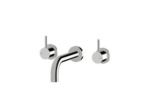 Sussex Scala 25mm Wall Basin Set Curved 160mm Chrome (3 Star)