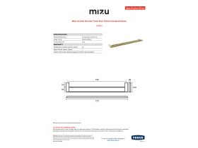 Specification Sheet - Mizu Soothe Double Towel Rail 750mm Brushed Brass