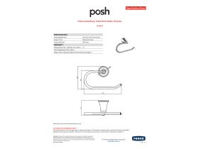 Specification Sheet - Posh Canterbury Toilet Roll Holder Chrome